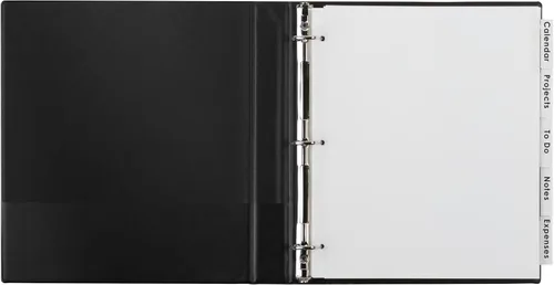 Vista 9 de Avery Separadores Insertables de Solapas Extra Anchas para Carpetas de 3 Anillos, Juego de 5 Solapas, Papel Blanco, Solapas Transparentes, Funciona