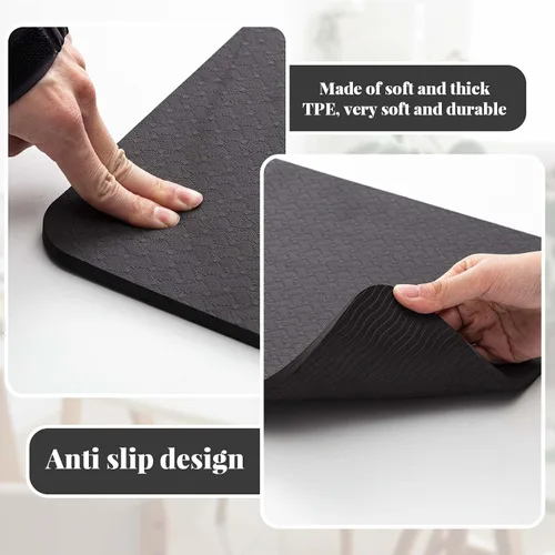 Vista 4 de Drydiet 3 Piezas Tapetes Silenciadores para Máquina de Coser Tapete de Pedal Almohadilla para Máquina de Coser Goma Antideslizante que se Mantiene
