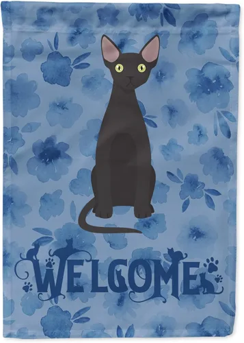 Vista 26 de Caroline's Treasures CK5005GF Bandera de bienvenida de gato abisinio para buzón, bandera decorativa para patio exterior, obras de arte de patio
