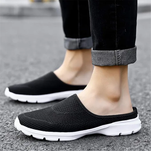 Vista 7 de ChicWind Zapatos deportivos de malla transpirable para mujer, con espalda abierta, sin cordones