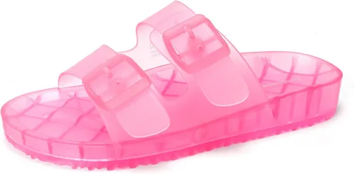Vista 76 de FUNKYMONKEY - Sandalias bajas cómodas para mujer, hechas de etilvinilacetato, ajustables con hebilla doble
