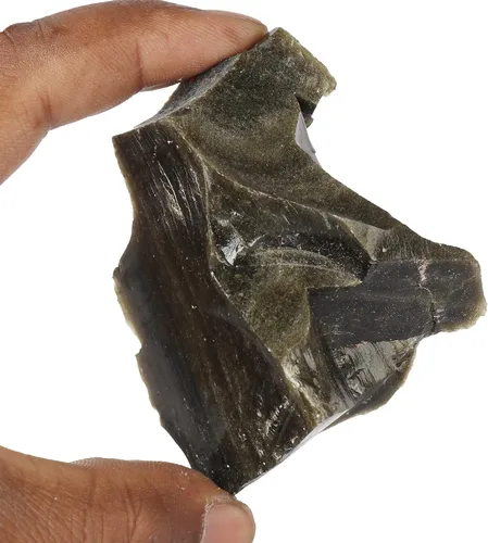 Vista 2 de GEMHUB Obsidiana negra áspera natural 565.55 CT cristal curativo, Gema, obsidiana