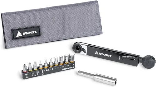 Vista 7 de Granite Rocknroll TQ - Kit de herramientas para bicicleta de trinquete de torque, kit multiherramienta para bicicleta con 10 brocas de herramienta
