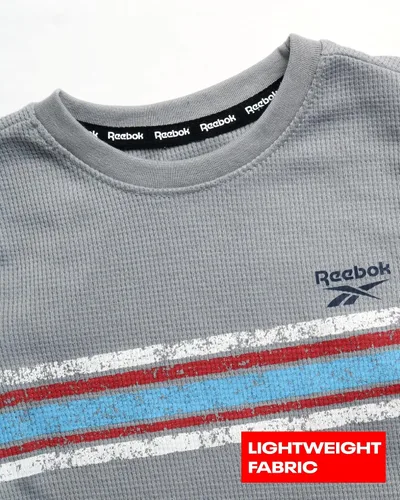 Vista 4 de Reebok Conjunto deportivo para niños, camiseta de manga larga de 3 piezas y pantalones deportivos de punto, ropa de juego para niños pequeños, 2T-7