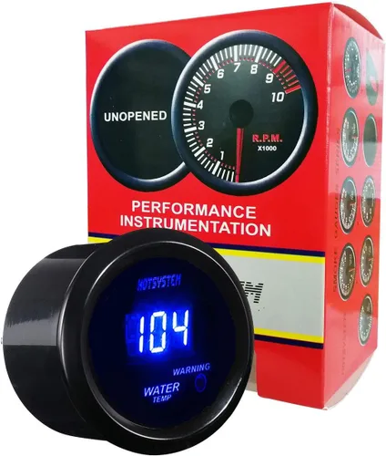 Vista 2 de Motor de coche nuevo 2" 52 mm), color azul agua Temp Temperatura Digital ℉ Gauge