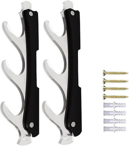 Vista 7 de Soporte de espada de 3 niveles, soporte de pared para espada, soporte de pared de espada, soporte de pared Katana, soporte de sable de luz, soporte
