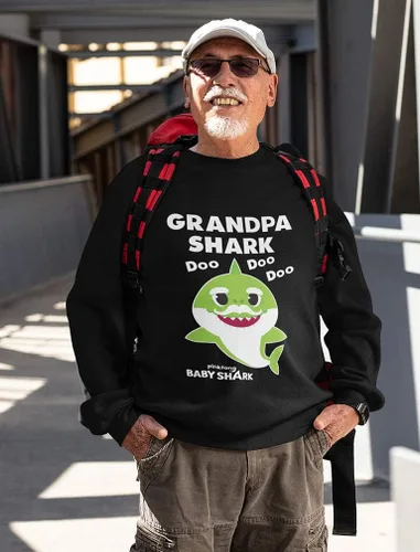 Vista 3 de Tstars Grandpa Shark Doo Doo Doo Baby Shark Papa Sudadera