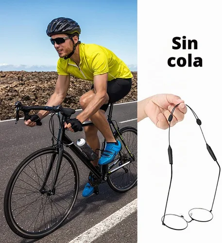 Vista 5 de Sidelinx Correa ajustable para lentes (paquete de 3) – Correa de gafas de sol sin cola – Soporte de cuerda para gafas – Con paño de limpieza