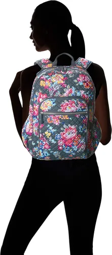 Vista 8 de Vera Bradley - Mochila Campus de algodón para mujer, ramilletes bonitos