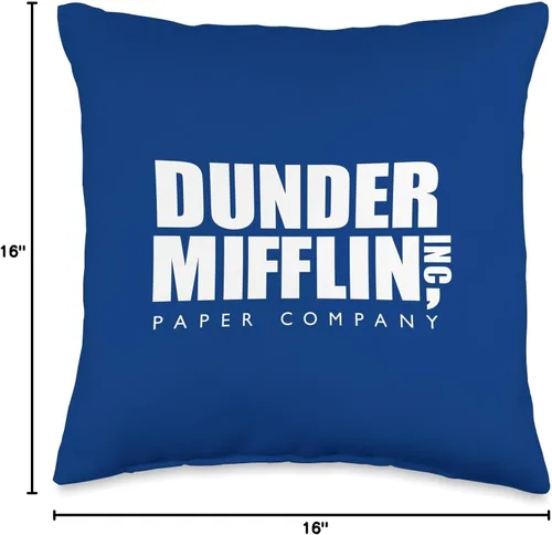 Vista 4 de NBC The Office Dunder Mifflin - Cojín (16.0 x 16.0 in), multicolor