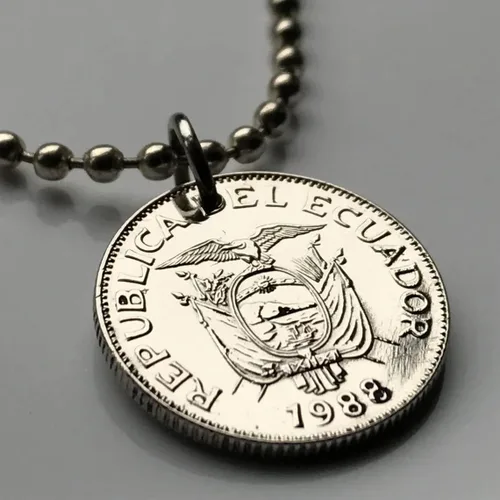 Vista 4 de 1990 Ecuador 1 Sucre moneda colgante escudo Ecuatoriano Guayaquil Quito Cuenca Machala Manta Portoviejo Esmeraldas Ambato Chimborazo Guayas Eloy