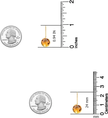 Vista 4 de LeCalla Aretes colgantes de plata de ley 925 para mujer Aretes chapados en oro de 14 quilates Aretes ligeros de lágrima de piedra natal Regalo