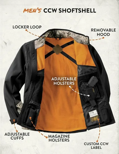 Vista 6 de Legendary Whitetails Chaqueta Softshell de transporte oculta para hombre