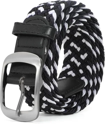 Vista 28 de XZQTIVE Cinturón trenzado elástico para hombres y mujeres, cinturón de golf tejido multicolor, cinturones elásticos para jeans 00 Estilo1