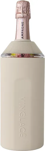 Vista 8 de Enfriador de botellas de vino y champán de Vinglacé personalizado, un regalo personalizado único para los amantes del vino (azul frío)