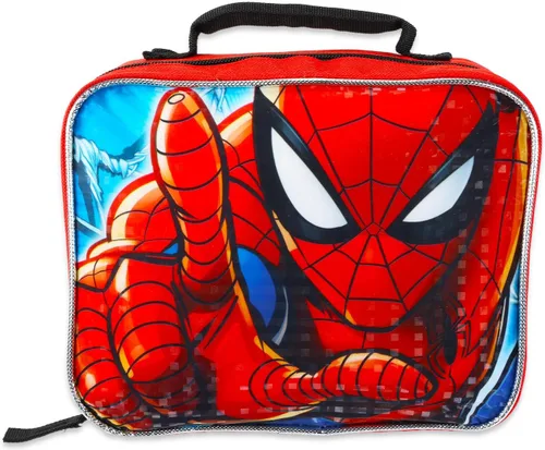Vista 3 de Mochila Spider-Man con lonchera para niños, paquete escolar y más