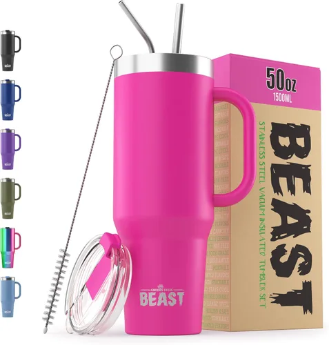 Vista 26 de Beast Vaso de 10 oz de Acero Inoxidable con Aislamiento al Vacío para Café y Hielo de Doble Pared Termo de Viaje (Blanco Ártico)