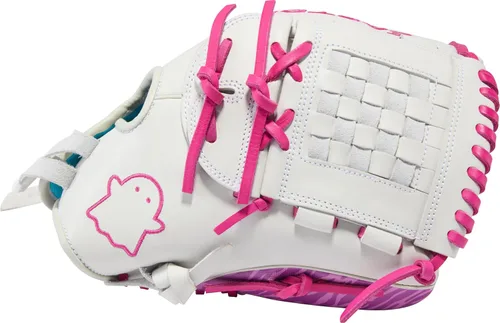 Vista 2 de Easton Ghost NX Fastpitch Softball Glove Blanco / Berry Cesta de red de 2 piezas