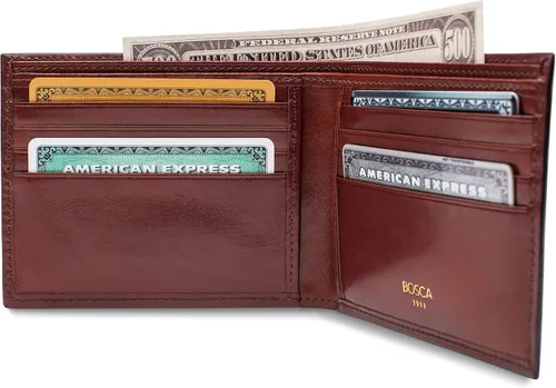 Vista 5 de Bosca Cartera de 8 bolsillos para hombre en piel vieja - RFID