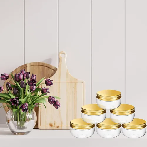Vista 6 de Suclain 50 Piezas Frascos de Conservas de 3 oz Frascos Mason Miniatura con Tapas Recipientes Pequeños Transparentes para Conservas para Regalos