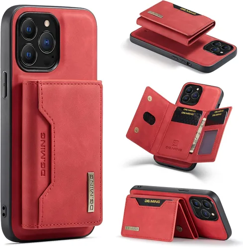 Vista 21 de Fundas de cuero tipo cartera para teléfono compatibles con iPhone 14 Pro Max con tarjetero para hombres de 6.7 pulgadas, contraportada desmontable 2
