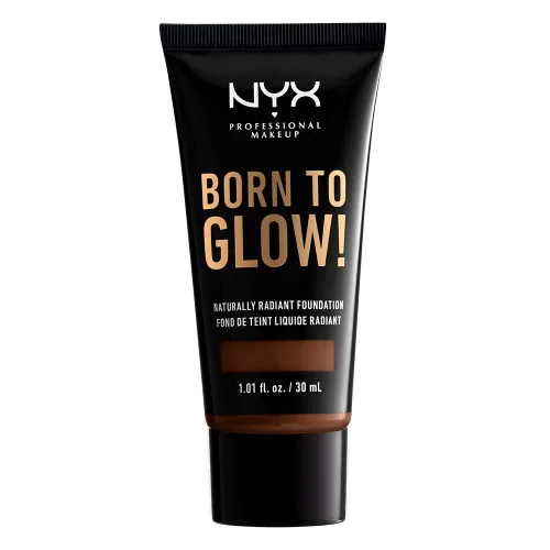 Vista 23 de NYX PROFESSIONAL MAKEUP Base de maquillaje Born To Glow Naturally Radiant, cobertura media - almendra