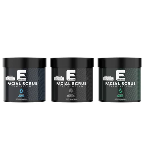 Vista 3 de Elegance - Exfoliante facial natural, 16.9 onzas, exfoliante facial a base de aloe vera, exfolia y elimina las impurezas para una piel sana e
