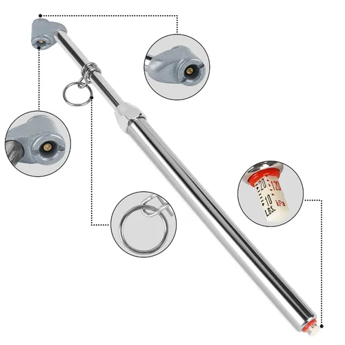 Vista 3 de Indicador de presión de neumáticos de servicio dual resistente de la extensión, manómetro auto durable del servicio
