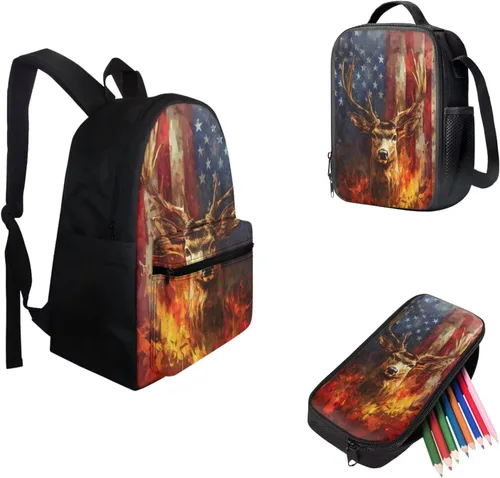 Vista 113 de FOR U DESIGNS Fuego baloncesto impreso niños escuela mochilas viaje mochila libro bolsa