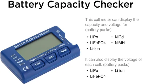 Vista 3 de TOMTOP Comprobador inteligente de la capacidad de la batería de Digitaces para LiPo LiFe Li-ion NiMH NiCd batería