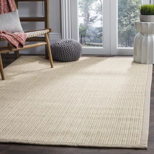 Vista 12 de SAFAVIEH Natural Fiber Collection NF475B - Alfombra para pasillo, 2 pies 6 pulgadas x 8 pies, beige, sisal y lana, diseño tejido con borde