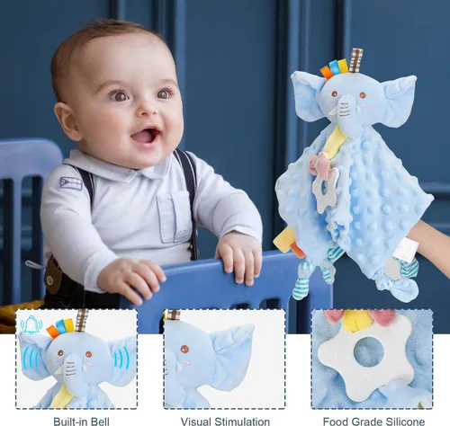 Vista 5 de Cesta de regalo para recién nacido para niño, juego de regalo de bienvenida a casa con manta envolvente, ropa, artículos esenciales para bebé, caja