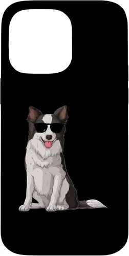 Vista 21 de Border Collie With Sunglasses Funny Border Collie Owner Dog Case for iPhone 16