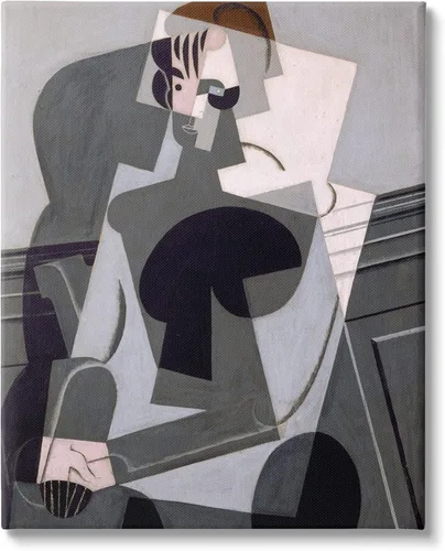 Vista 10 de Stupell Industries Retrato de Madame Josette Juan Gris Clásico Abstracto Pintura Flotante Enmarcado Arte De Pared, Diseño Por one1000paintings