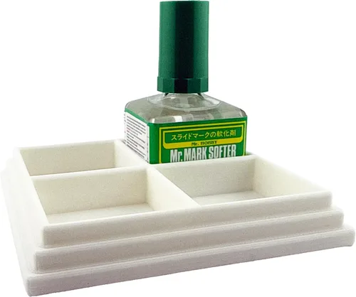 Vista 7 de Jeff Did It! - Soporte cuadrado de cemento con pegamento para 4 botellas compatible con Mr Hobby Cement Setter Weathering y otras botellas cuadradas