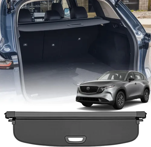 Vista 21 de cubierta retráctil para baúl trasero compatible con Toyota RAV4 2013-2018, protector de seguridad, pantalla de privacidad para equipaje