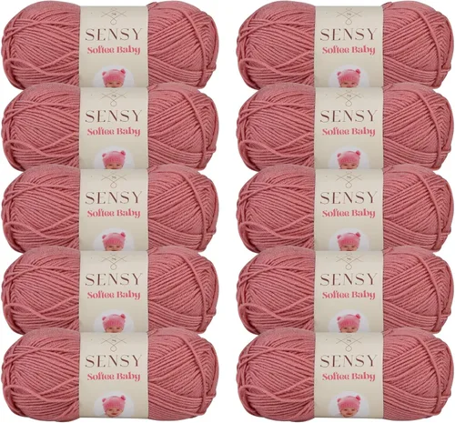 Vista 40 de Sensy Softee Hilo para Bebé, 3.5 oz, 275 yardas, Gauge 3 Light (Almendra)