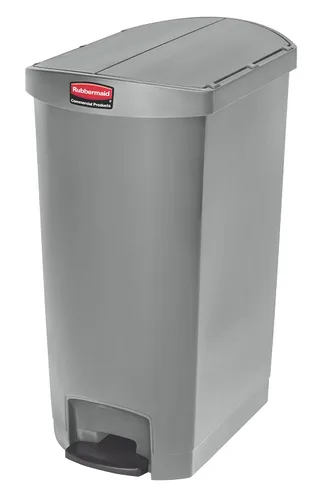 Vista 12 de Rubbermaid Commercial Products - Bote de basura Streamline Slim con pedal Papelera de plástico, 4 galones (15 litros), color rojo, con manos