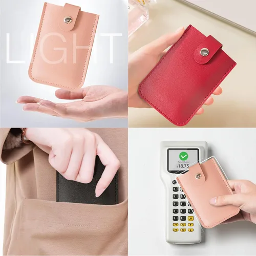 Vista 4 de huxihom Cardcarie - Organizador extraíble para tarjetas de crédito, 3 unidades, tarjetero para mujeres, cartera para tarjetas de crédito, cartera