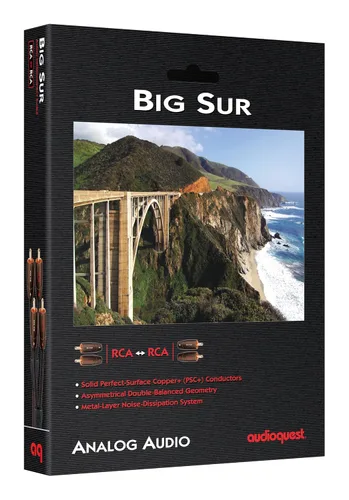 Vista 2 de AudioQuest Cable de audio Big Sur RCA de 2.0 ft de 2.0 ft, 2 x RCA negro, cable de audio (2 x RCA, 2 x RCA, cobre, 2.0 ft, negro)