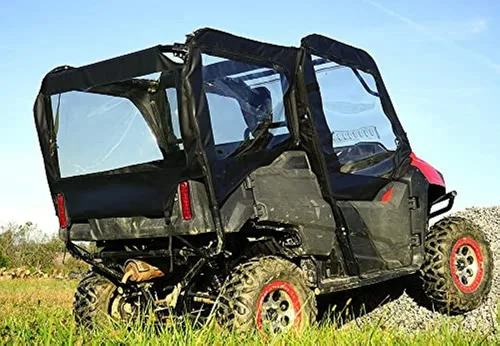 Vista 3 de Falcon Ridge Carcasa de cabina de puertas blandas para modelos Honda Pioneer 700 4 UTV Ventanas con cremallera Compatible con modelos de 4