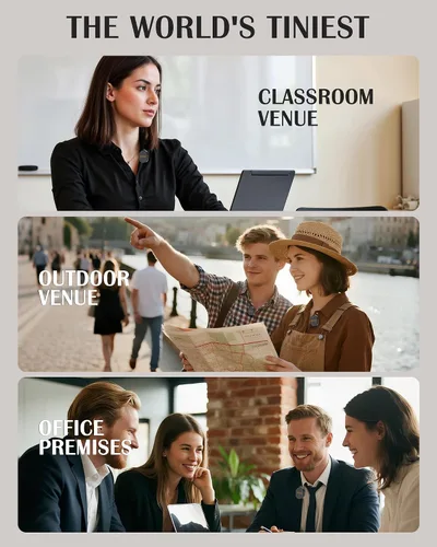 Vista 6 de Amplificador de voz para profesores con micrófono inalámbrico de solapa Lavalier, micrófono Bluetooth portátil y altavoz, megáfono de bocina