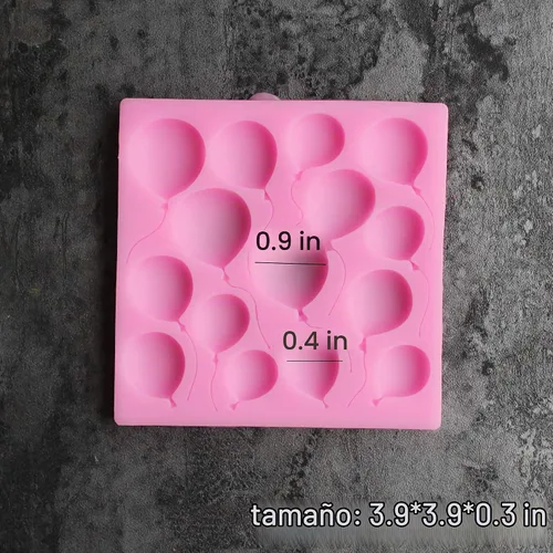 Vista 3 de 2 moldes para fondant de globo de aire, materiales de silicona de seguridad de grado alimenticio, molde de caramelo de chocolate para decoración