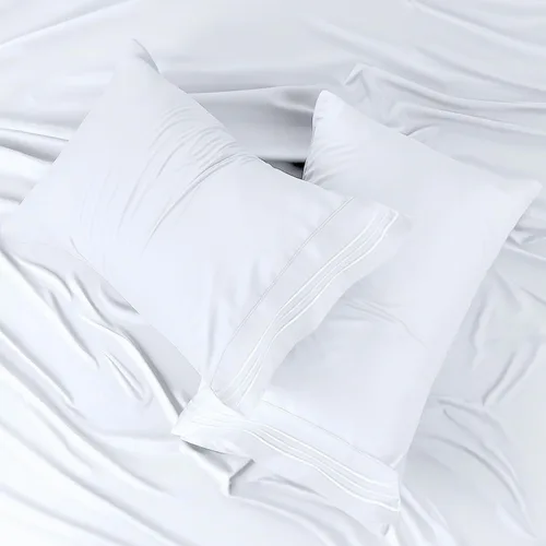 Vista 103 de LUX Décor - Juego de sábanas Twin de microfibra ultrasuave de 3 piezas con sábana encimera, sábana bajera de 16 pulgadas de profundidad y funda