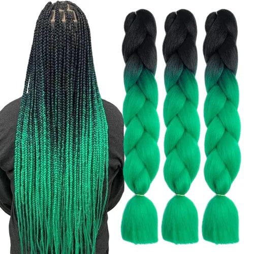 Vista 30 de Beige (613) Cabello trenzado 6 paquetes de extensiones de cabello sintético de 24 pulgadas, extensiones de cabello trenzado Jumbo Ombre trenzado
