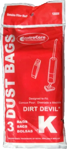 Vista 3 de EnviroCare Bolsas de vacío de repuesto para bolsas Royal Dirt Devil Stick Vac tipo K 15