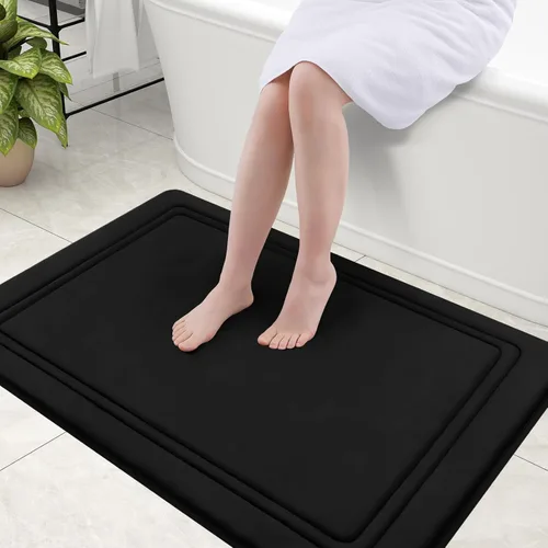 Vista 10 de Grandaily Alfombra de Baño de Espuma Viscoelástica 24x16, Ultra Suave, Antideslizante y Absorbente, Alfombras de Baño Lavables a Máquina y Secables