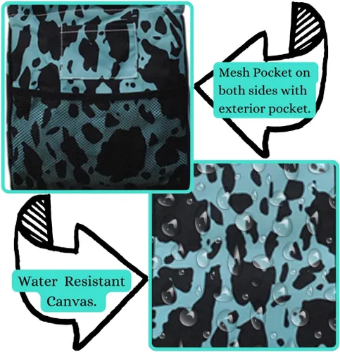 Vista 258 de NGIL Bolsa de comestibles reutilizable extra grande plegable de gran tamaño para comestibles, almacenamiento, picnic, playa, Estampado