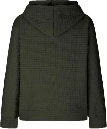 Vista 7 de Sudaderas con capucha de fútbol americano para mujer, manga larga, divertidas, con diseño de gofre, ajuste holgado, suéteres casuales con bolsillos
