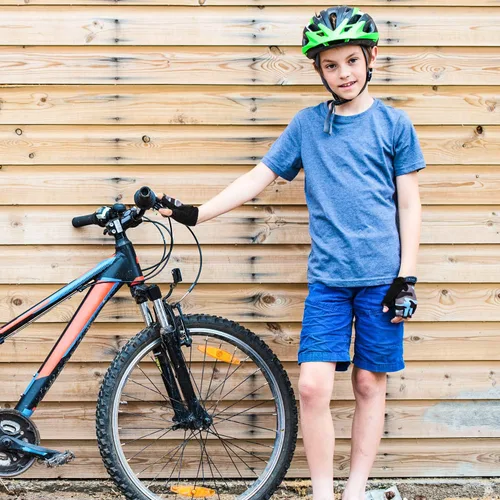 Vista 7 de 8 pares de guantes de medio dedo para niños, guantes de bicicleta sin dedos, transpirables, guantes cortos para niños, guantes antideslizantes